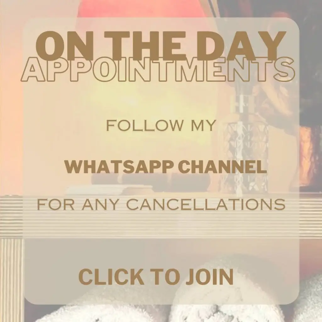 Estudio de Masajes. Liverpool Massage. On the day appointments